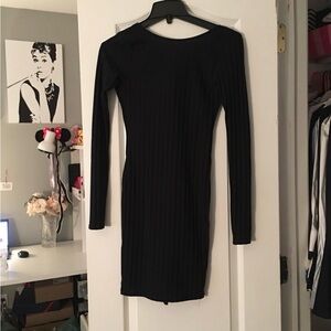 Nasty Gal Black Long Sleeve Dress